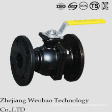JIS 2PC Carbon Steel Flanged Floating Ball Valve with Platform